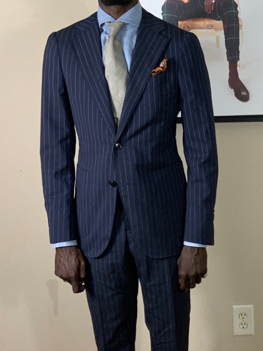 Suitsupply JORT Collection Navy Pinstripe Suit 36R